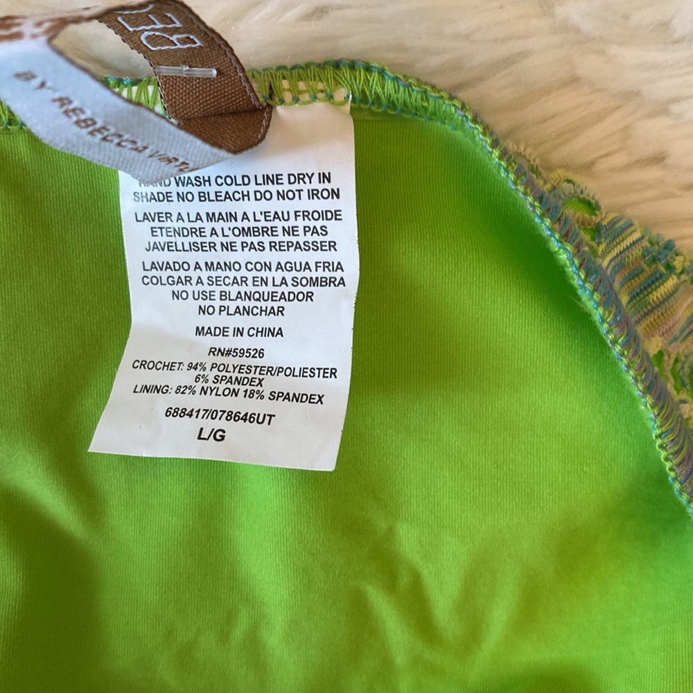 Becca by Rebecca Virtue GREEN Adela Mosaic Hipster Bikini Bottom, US Large - Picture 6 of 10